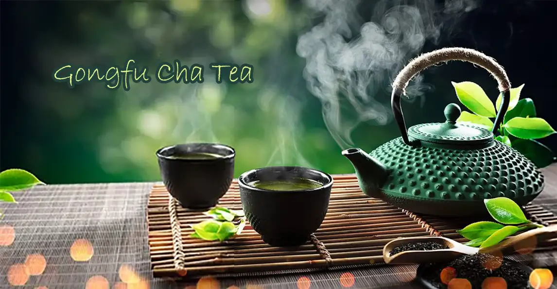 A traditional Gongfu Cha tea ceremony setup