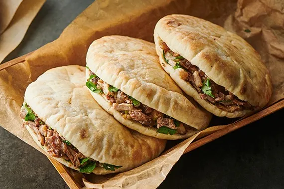 A Roujiamo, or Chinese burger
